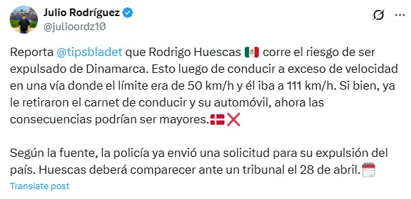 Información de Julio Rodríguez (X)