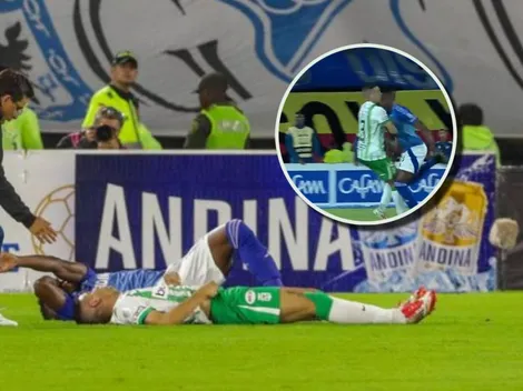 Cándido sufrió un fuerte choque en el Clásico Nacional de Colombia