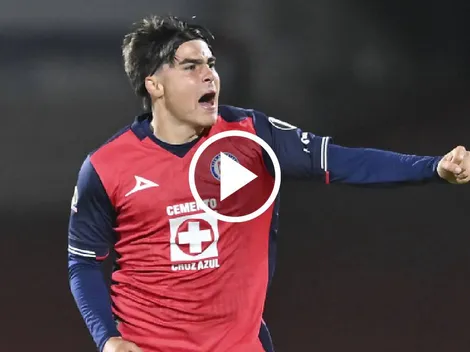 Luka Romero marcó un golazo de cabeza para el empate de Cruz Azul