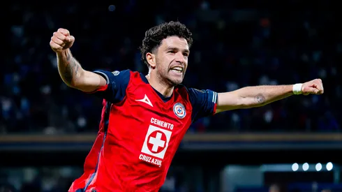 Nacho Rivero, en festejo de gol contra León.