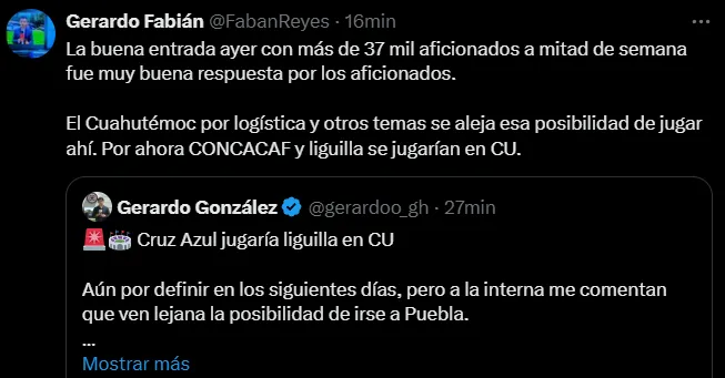 Cruz Azul no jugará en Puebla la Liguilla. (X)