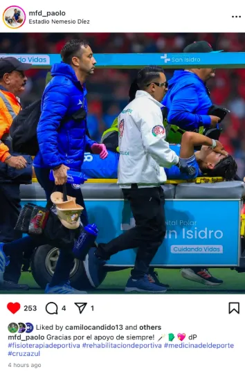 Publicación de Arriaga en IG