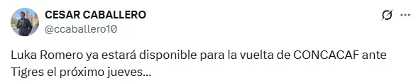 Información de César Caballero en X