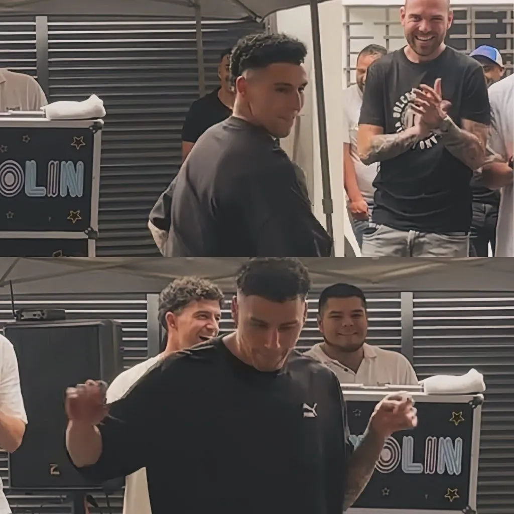 Jorge Sánchez se roba las miradas en el cumpleaños de la hija de Sepúlveda. (@historia_azul)