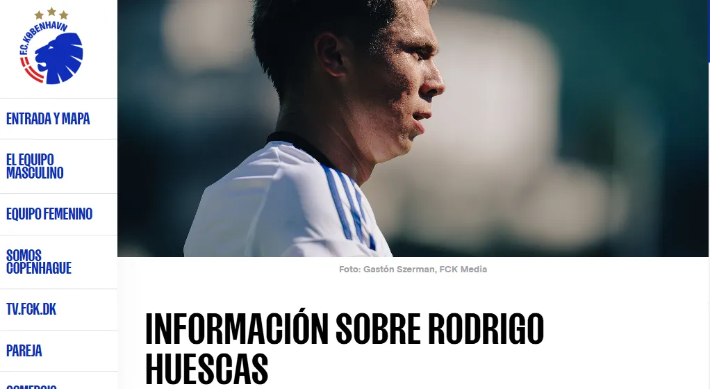 Página web del FC Copenhague