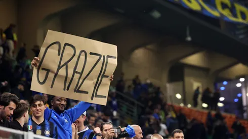 Un aficionado cementero estuvo con los del Inter de Milan.