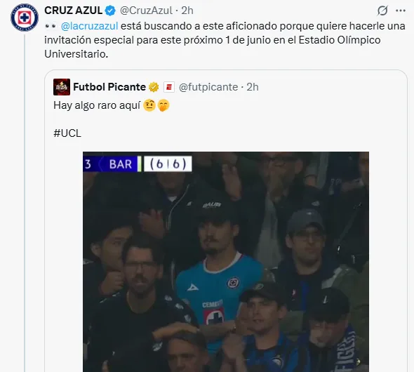 Publicación de Cruz Azul