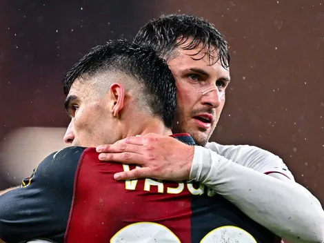 Emotivo momento que no captaron las cámaras entre Giménez y Vásquez