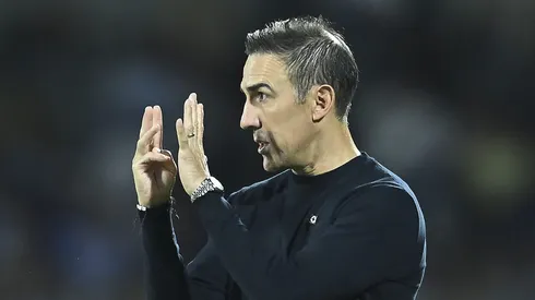 El entrenador uruguayo compareció ante los medios de comunicación después de la victoria de los suyos por la mínima.