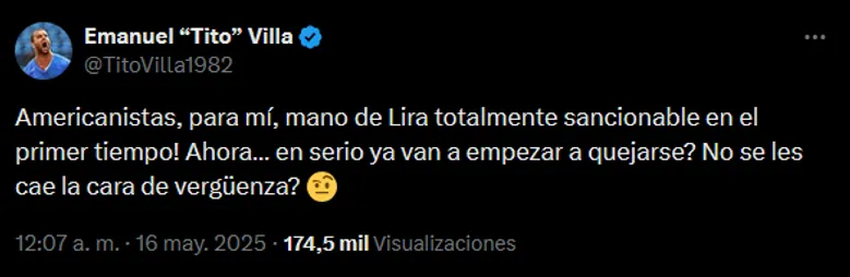 Tito dejó un mensaje para el pueblo americanista.