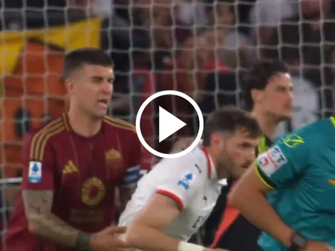 Giménez pierde la cabeza y agrede a un rival en el Milan vs Roma