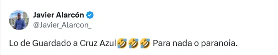 La reacción de Javier Alarcón (@Javier_Alarcon_)