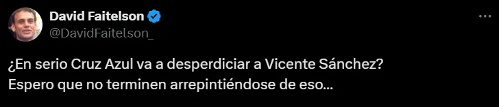 David Faitelson criticó la posible llegada de Larcamón. (X)
