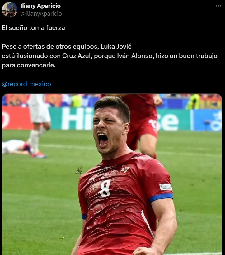 Luka Jovic, más cerca de Cruz Azul. (@A_EsparzaOteo)