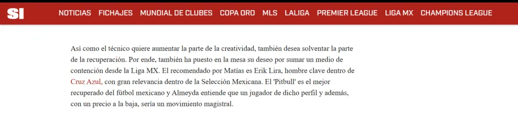 Matías Almeyda habría pedido a Erik Lira como fichaje para Sevilla. (Sports Illustrated)