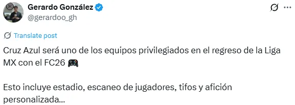 Información de Gerardo González