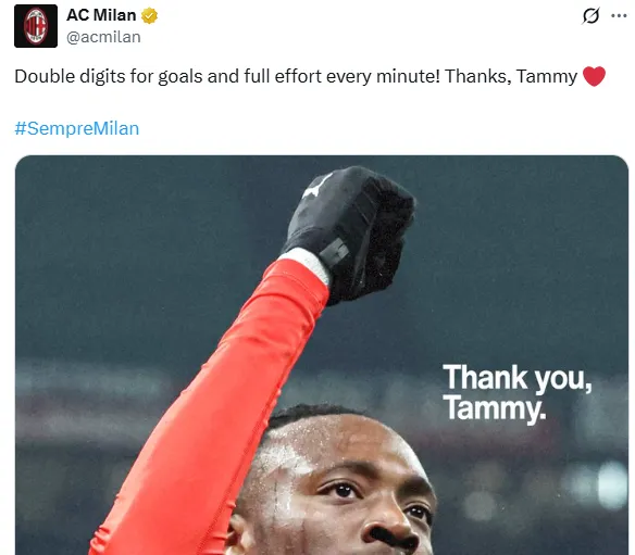 Publicación del AC Milan