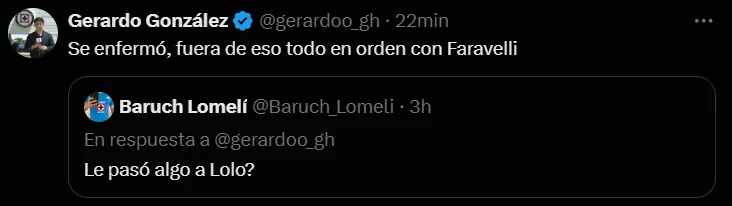 La razón de la baja de Faravelli contra Santos. (@gerardoo_gh)