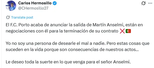 Publicación de Carlos Hermosillo