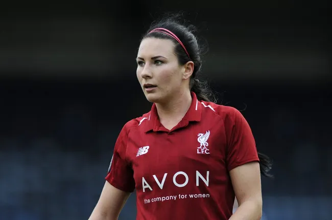 Leighanne Robe en un partido con el Liverpool (Getty)