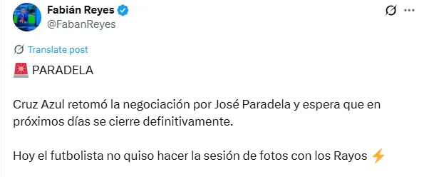 Información de Fabián Reyes