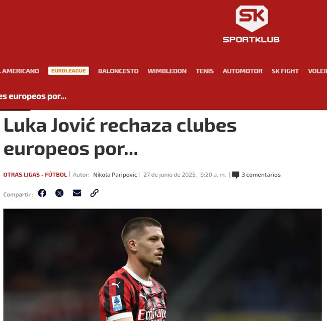 En Serbia desprecian a Cruz Azul. (Captura sportklub.n1info.rs)