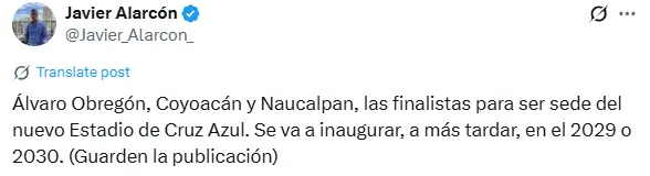 Publicación de Javier Alarcón