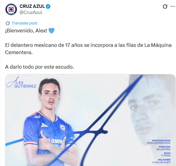 Información de Cruz Azul