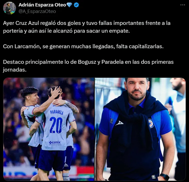 El análisis de Adrián Esparza tras el 3-3 contra Atlas. (@A_EsparzaOteo)