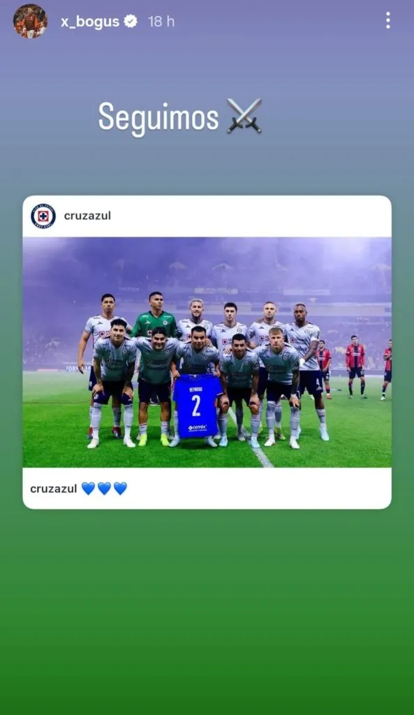 El mensaje de Bogusz tras el empate de Cruz Azul ante Atlas. (@x_bogus)