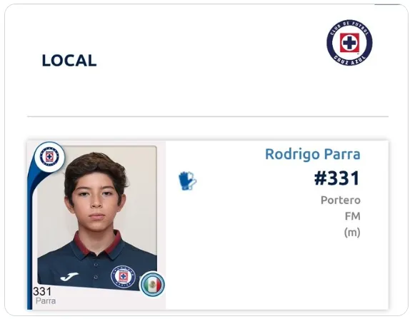 Rodrigo Parra con Cruz Azul