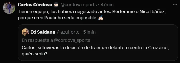 Carlos Córdova sugirió refuerzos para Cruz Azul. (X)
