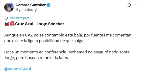 Información de Gerardo González