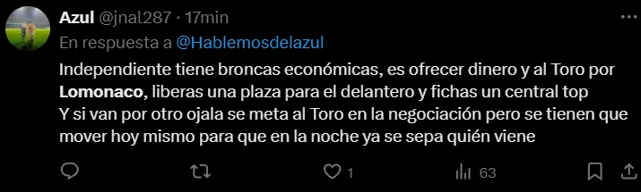 Afición de Cruz Azul “pide” a Kevin Lomónaco. (X)