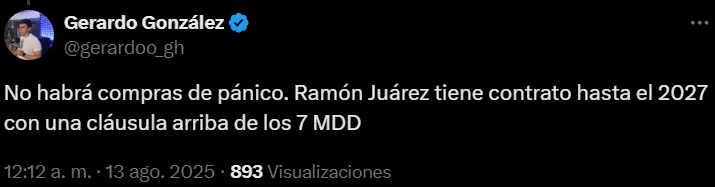 Ramón Juárez no llegará a Cruz Azul. (@gerardoo_gh)