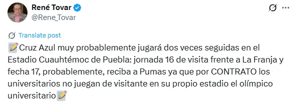 Información de René Tovar