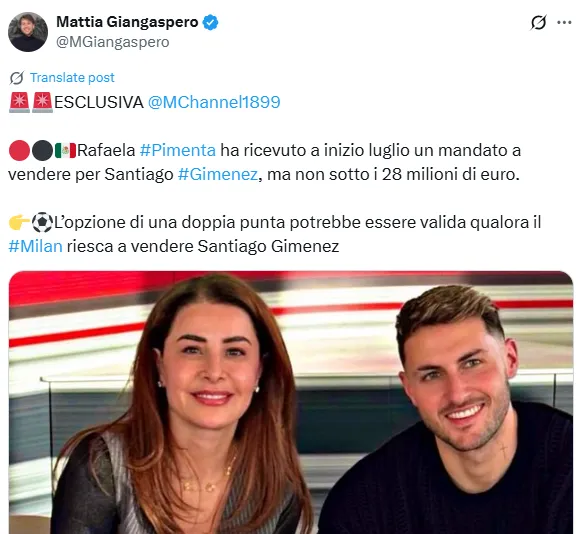 Información en X de Giangaspero