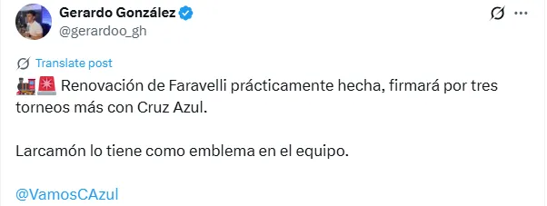 Tuit de Gerardo González