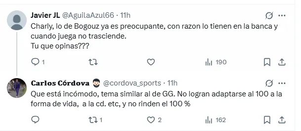 Respuesta de Córdova en X