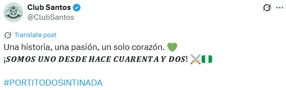 Mensaje del Santos Laguna