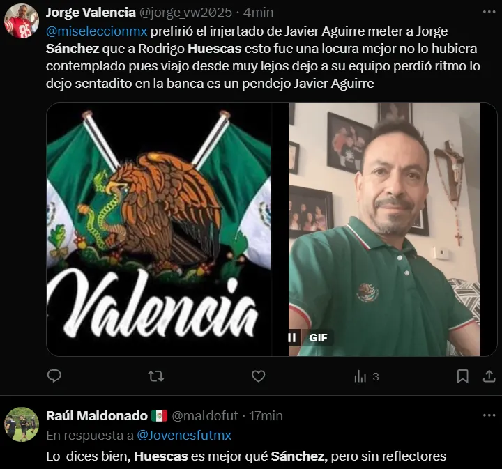 Afición pidió por Rodrigo Huescas y Jorge Sánchez fue la víctima. (X)