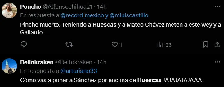 Afición pidió por Rodrigo Huescas y Jorge Sánchez fue la víctima. (X)