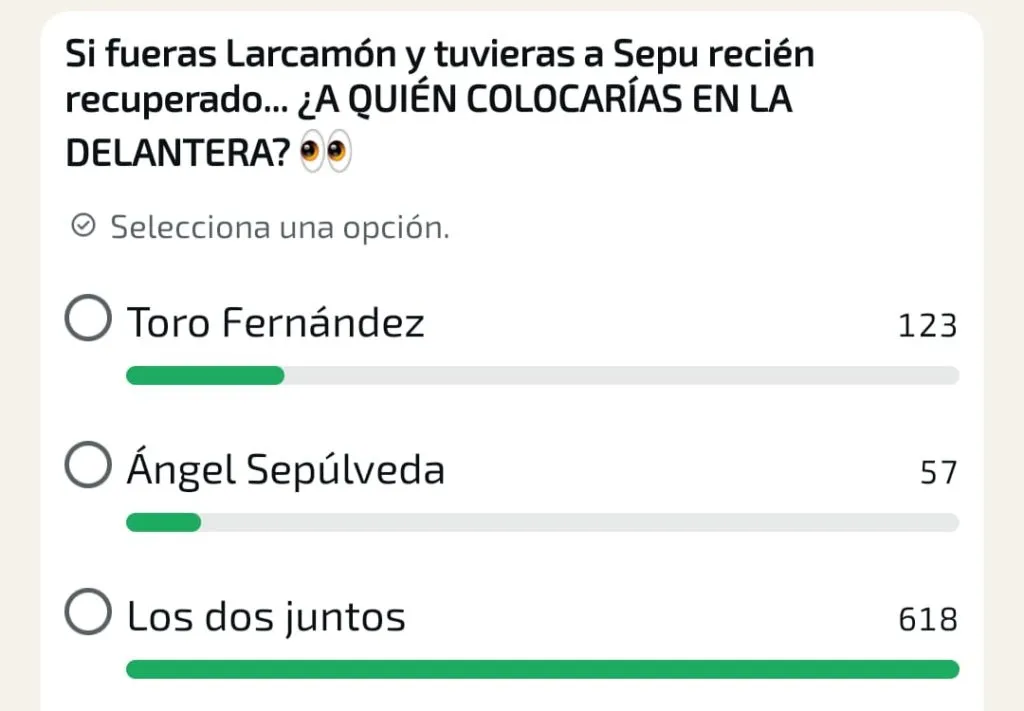 Encuesta a aficionados de Cruz Azul sobre quién debe ser el “9” titular. (Canal de Whatsapp Vamos Azul)