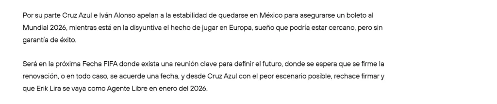 La fecha clave para definir el futuro de Erik Lira. (365Scores)