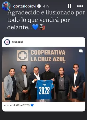 IMagen que Piovi compartió en su IG