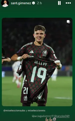 Publicación de Giménez en IG