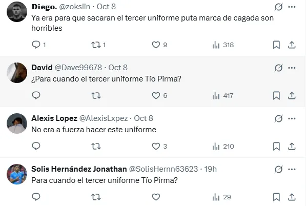 Comentarios en redes sociales