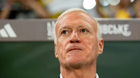 Didier Deschamps en un partido de la selección de Francia.