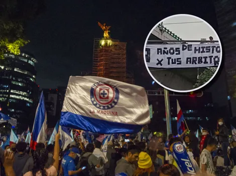 Afición de Cruz Azul calentó el Clásico Joven con recadito al América