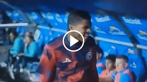 El colombiano no se contuvo tras el gol de Rodríguez.